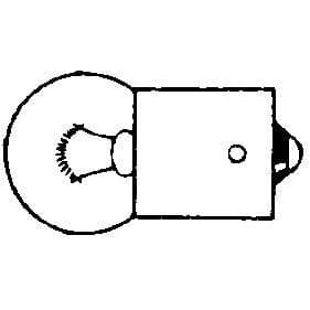 Bulb 244 12v10w Single Element with BA15S Base: Beetle 1967-1979, T2 Bay 1968-1979, T2 Split 1967-19