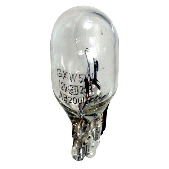 Bulb 501 W5W 12V 5W Single Clear Element with Capless Contact: Golf Mk1 1975-1983, Golf Mk2 1984-199
