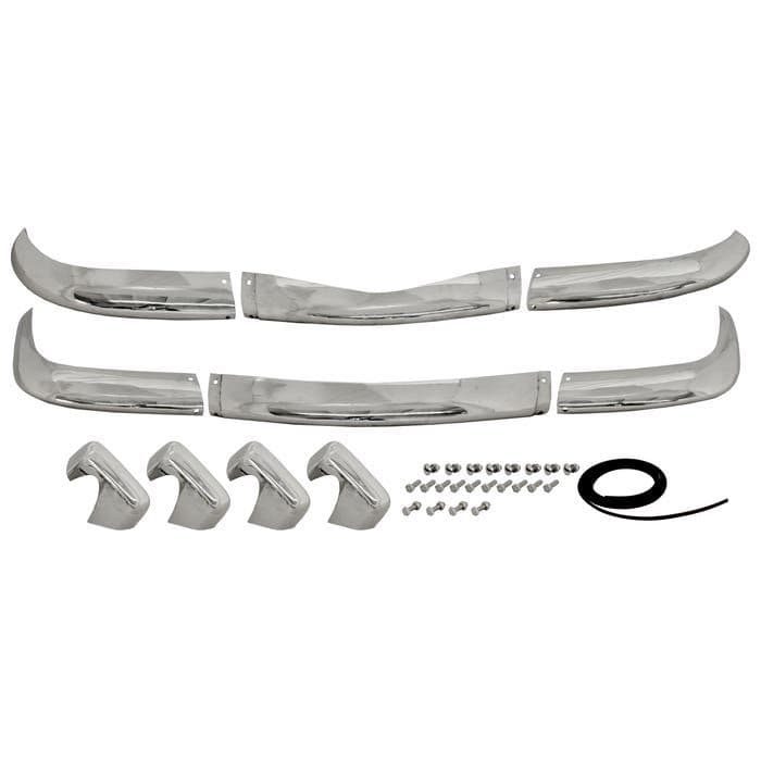 Bumper Set European Spec Stainless Steel: Karmann Ghia 1960-1966