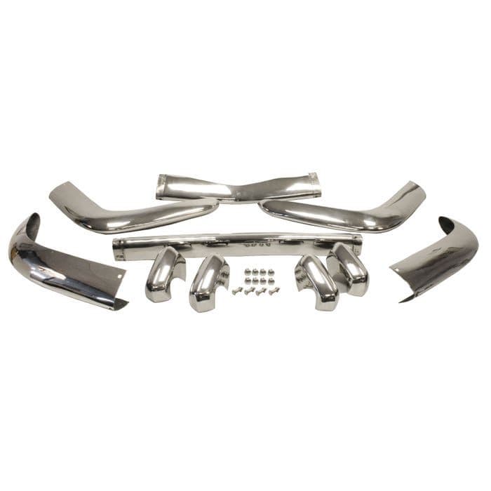 Bumper Set European Spec Stainless Steel VW Karmann Ghia EU 70-71: Karmann Ghia 1970-1971