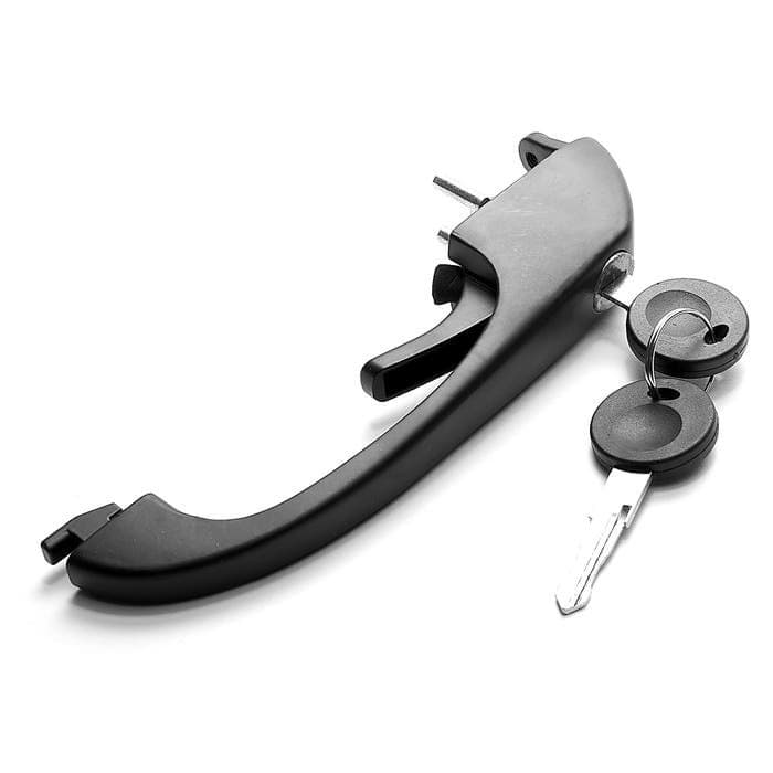 Cab Door Handle with Keys Black: T25 1980-1992, Vanagon 1980-1992