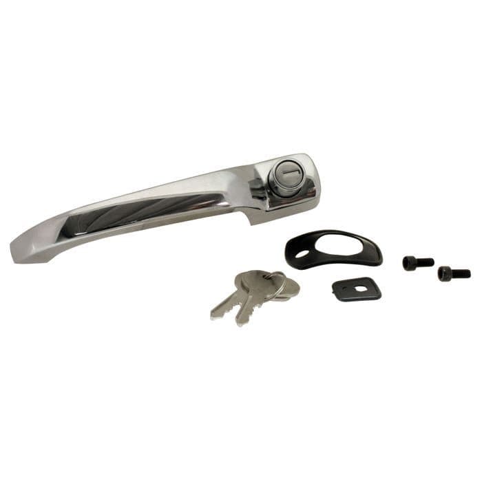 Cab Door Handle with Keys Chrome: T2 Bay 1968-1969, T2 Split 1964-1964,1964-19641967