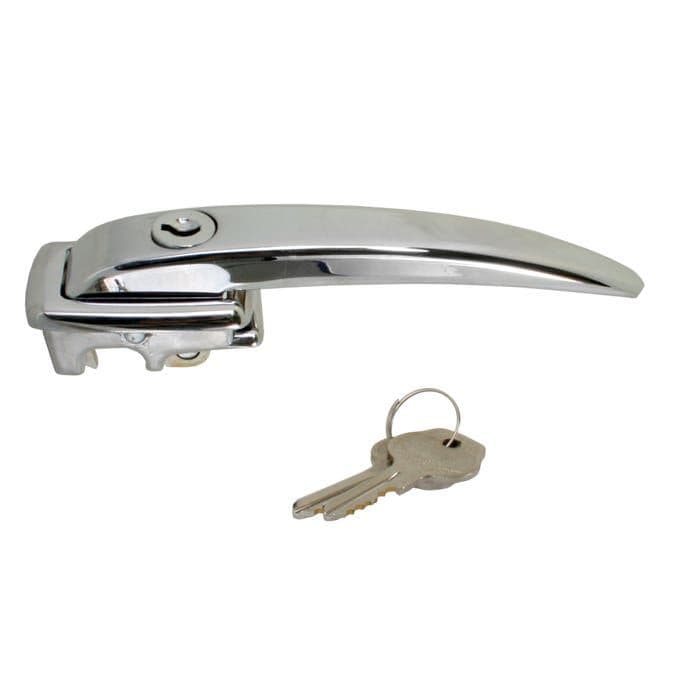 Cab Door Handle with Keys Chrome: T2 Split 1961-1964