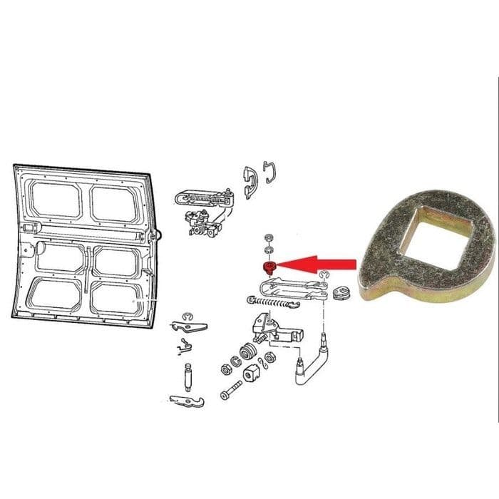 Cam for Center Hinge Sliding Door: T2 Bay 1968-1979