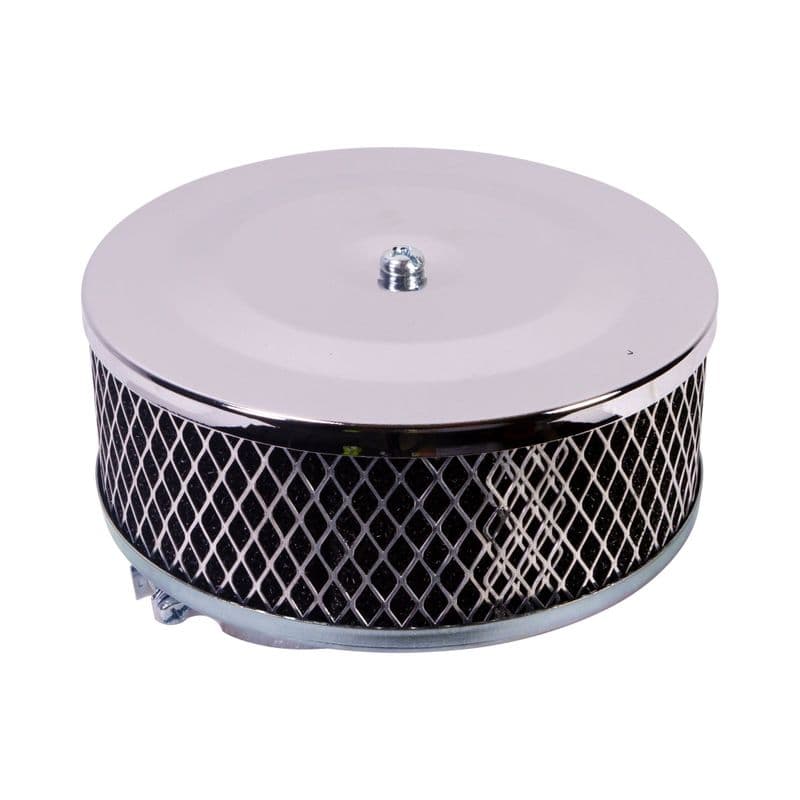 Chrome air filter with reusable foam element