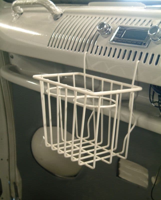 Dash cup holder / Tidy, White, VW T2 Split screen van