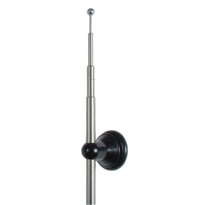 Dual Mount Aerial Chrome with Black Mounts: Beetle 1950-1979, T2 Bay 1968-1979, T2 Split 1950-1967