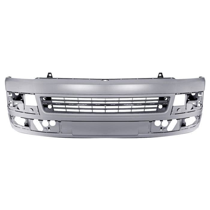 Front Bumper, Fog Holes, Chrome Strip, Primed T5.1 Facelift: T5 2009-2015