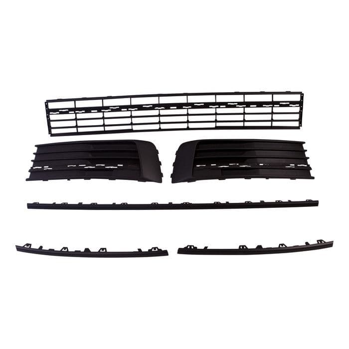 Front Bumper Grilles and Trims 3 Piece Set in Matt Black T6 20162020