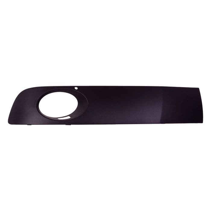 Front Bumper Moulding with Fog Hole, Black, Left, T5.1 Facelift: T5 2013-2015