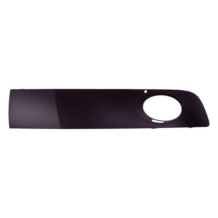 Front Bumper Moulding with Fog Hole, Black, Right, T5.1 Facelift: T5 2013-2015