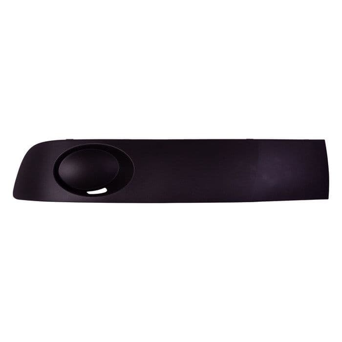 Front Bumper Moulding without Fog Hole, Black, Left, T5.1 Facelift: T5 2013-2015