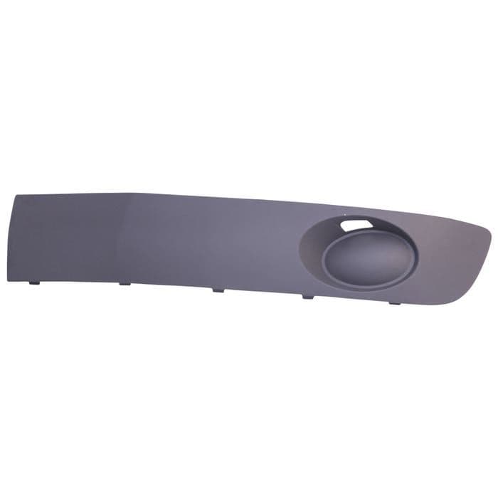Front Bumper Moulding without Fog Hole, Graphite, Left, T5.1 Facelift: T5 2009-2013