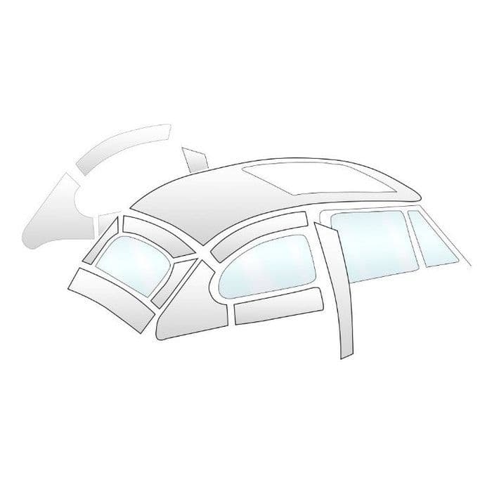 Headliner for Sunroof Model in Black Perforated Vinyl Beetle 19641967