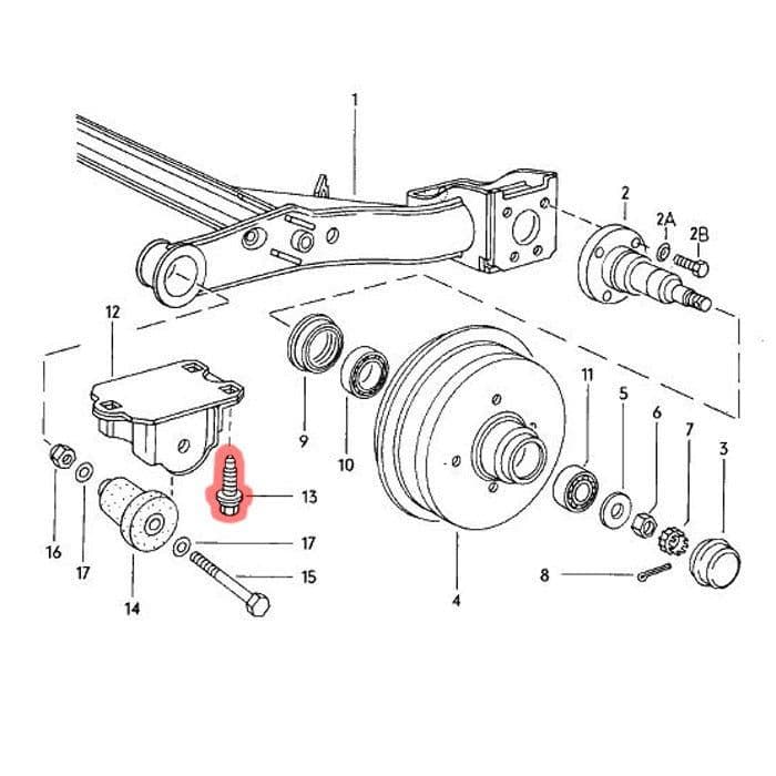 Hexagonal Bolt M10x36: Polo Mk1/2 1975-1994
