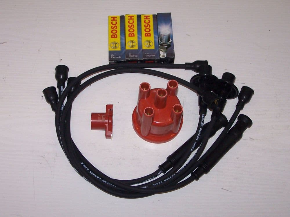 HT lead set Rotor arm Distributor cap & spark plugs VW Type 2 1700