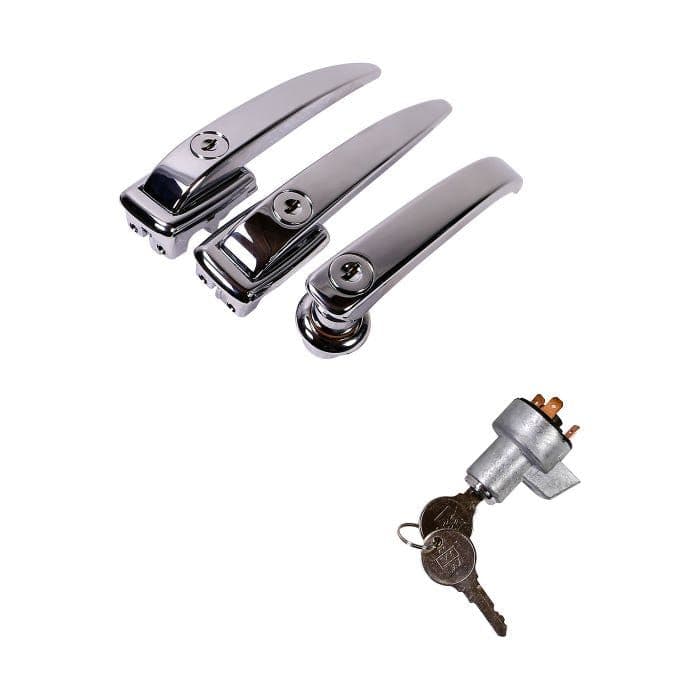 Ignition, Front Doors and Cargo Door Lock Set: T2 Split 1961-1964