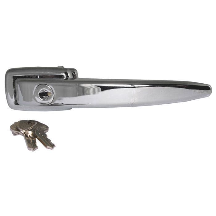 Locking Door Handle with Keys in Chrome: Beetle 1950-1955, T2 Split 1950-1960