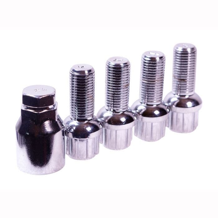 Locking Wheel Bolts M14x1 5 28mm Set of 4 Radiused Beetle 19671979 T2