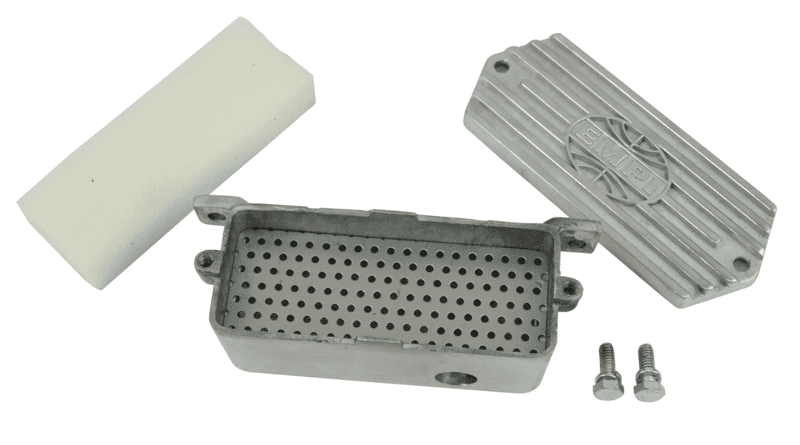 Oil Breather Box Kit Polished Aluminium: Beetle 1960-1979, T2 Bay 1968-1979, T25 1980-1983