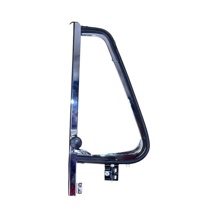 Opening Quarter Light Assembly, Stainless Steel, Left: T2 Bay 1968-1979, Baywindow USA 1968-1979