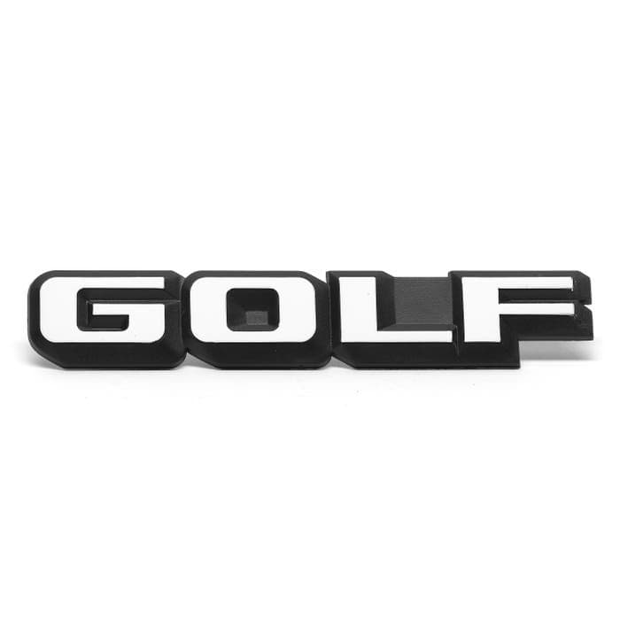 Rear ''Golf'' Badge Black and White: Golf Mk2 1984-1987