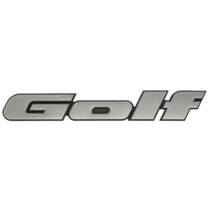 Rear "Golf" Badge, Satin Black and Chrome: Golf Mk2 1988-1992