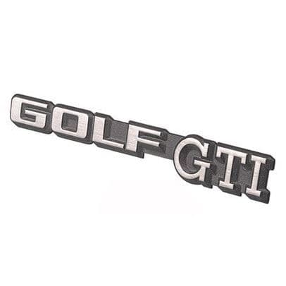 Rear "Golf GTI" Badge Chrome: Golf Mk2 1984-1987