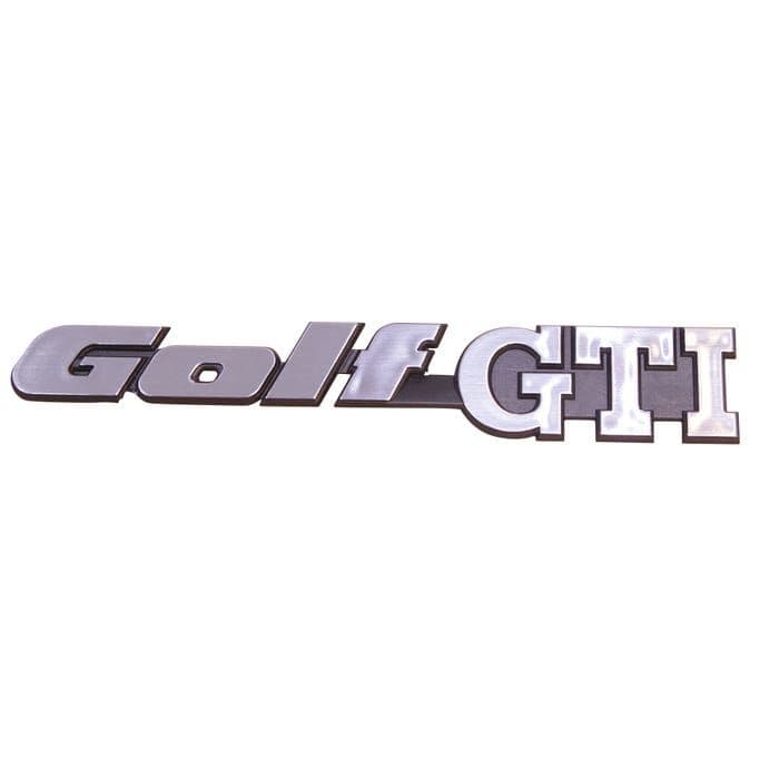 Rear "Golf GTI" Badge Chrome: Golf Mk2 1988-1992