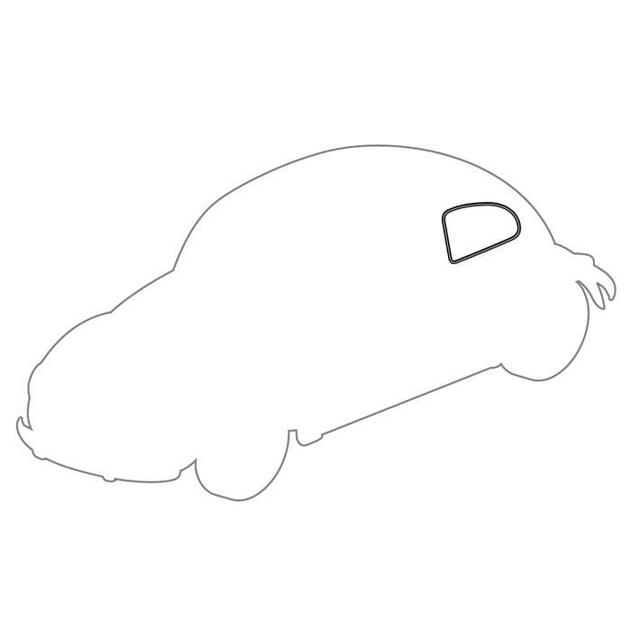 Rear Quarter Window Seal Deluxe for Plastic Trim Left Beetle 19651979