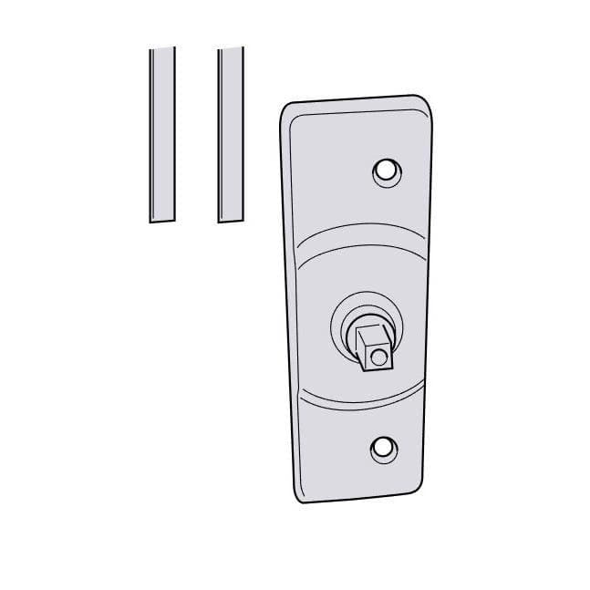 Rearward Cargo Door Lock & Rods: T2 Split 1955-1962, T2 Split USA 1955-1962