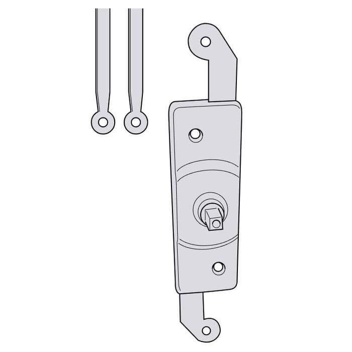 Rearward Cargo Door Lock & Rods: T2 Split 1963-1967, T2 Split USA 1963-1967