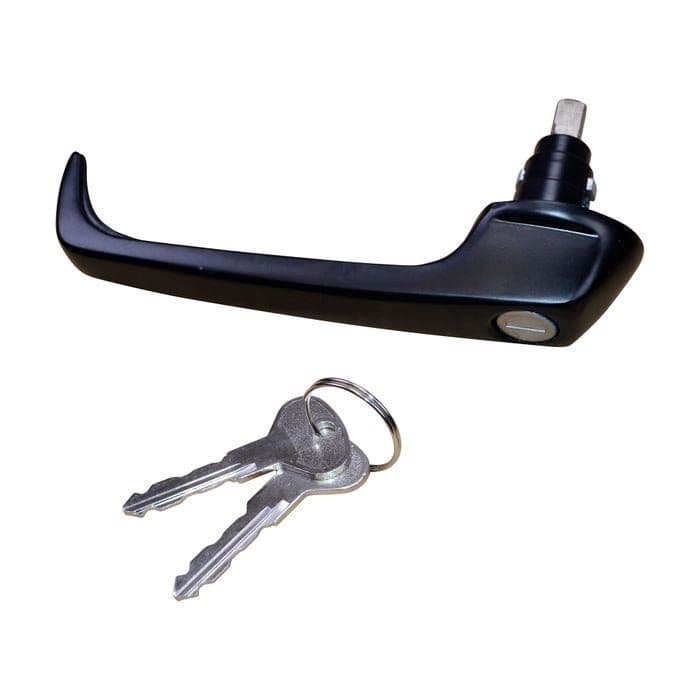 Right Hand Sliding Door Handle including Barrel & Keys: T25 1984-1992