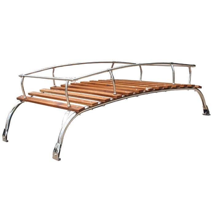 Roof Rack 2 Bow in Stainless Steel with Wooden Slats: Brazil Kombi 1997-2014