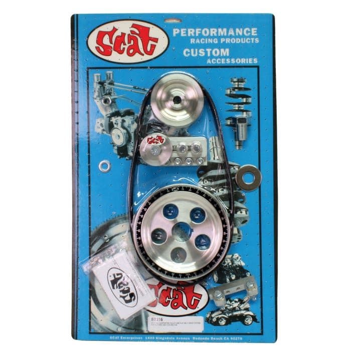 Serpentine Pulley and Belt Kit Aluminium: Beetle 1960-1979, T2 Bay 1968-1979, T2 Split 1960-1967