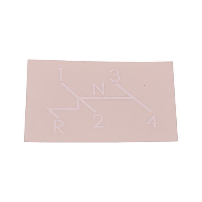 Sticker Shift Pattern for Ashtray: Beetle 1968-1979, Karmann Ghia 1968-1974, Beetle Cabrio 1968-1979