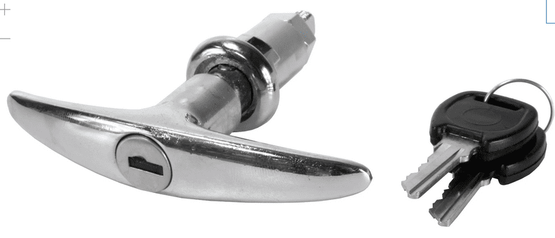 T Handle Engine Lid Catch in Chrome: Beetle 1952-1964, Beetle Cabrio 1952-1964
