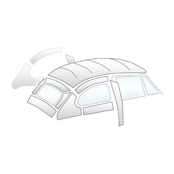 TMI 9 Piece Headliner Kit in Off White Perforated Vinyl Beetle 19681971