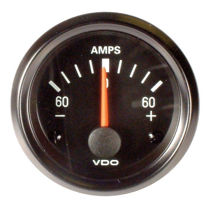 VDO Cockpit Ammeter 60Amp 52mm Black Beetle 1947-1979 T2 Bay 1968-1979 ...