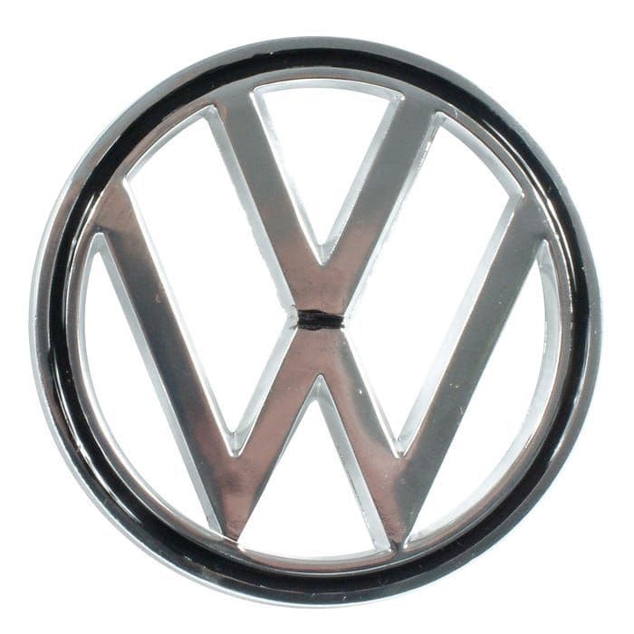 VW Chrome Bonnet Badge: Beetle 1963-1979