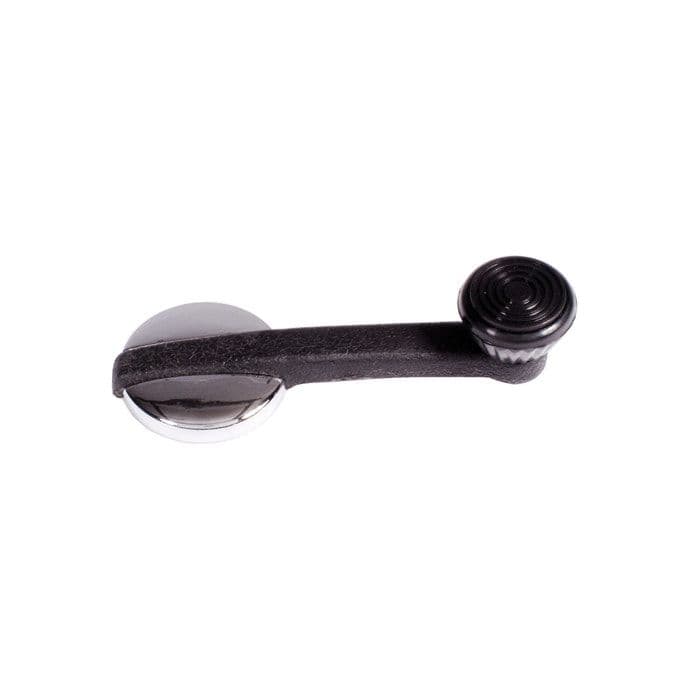 Window Winder Handle in Chrome with a Black Knob: Beetle 1968-1970, T2 Bay 1968-1970, Karmann Ghia 1