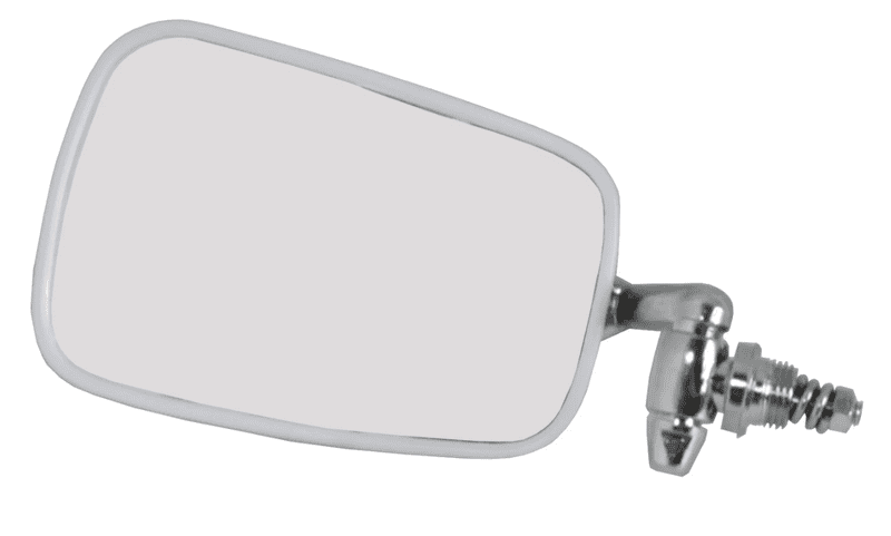 Wing Mirror with Chrome Arm, Stainless Steel Head and Black Trim Left: Beetle 1968-1979