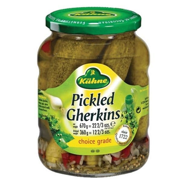 Kuhne Pickled Gherkins 670g German Buy Online UK