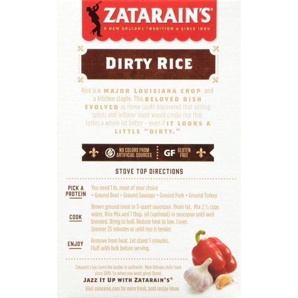 Zatarain's Dirty Rice Mix Original Buy Online Authentic American