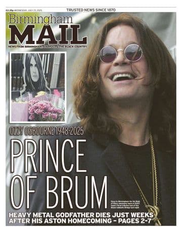Birmingham Mail issue Wed 23rd July 2025