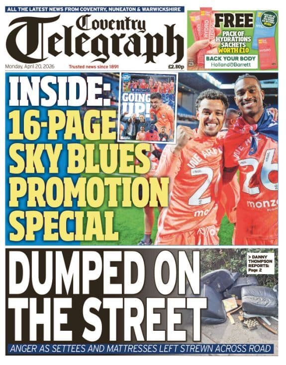 Coventry Telegraph issue Monday 20th April
