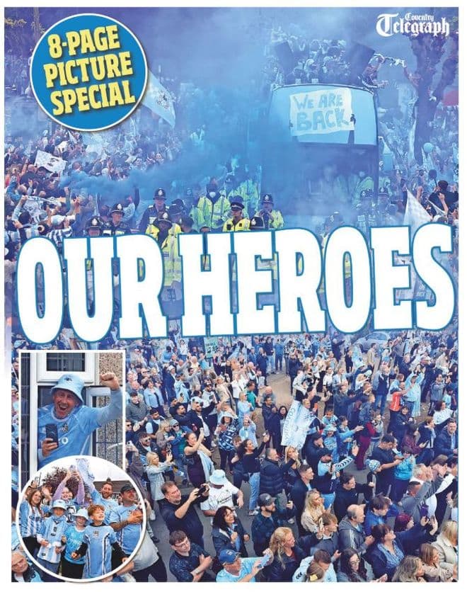 Coventry Telegraph issue Tuesday 5th May - Victory parade