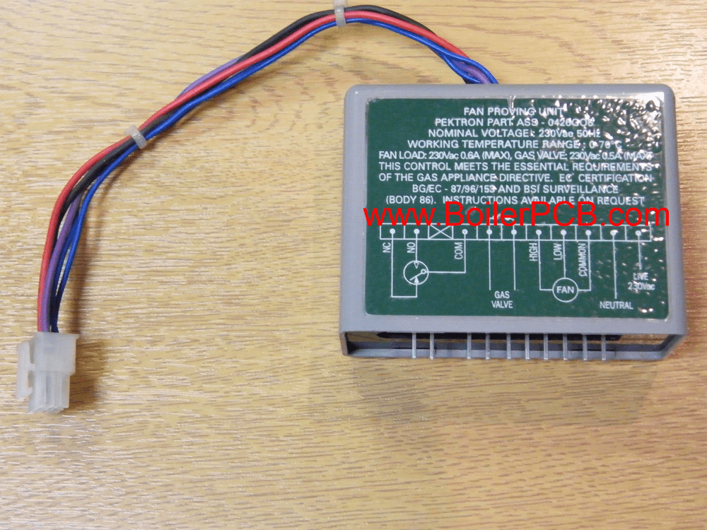 REPAIR SERVICE for Pektron Fan Proving Control PCB for many Gas Fires ...