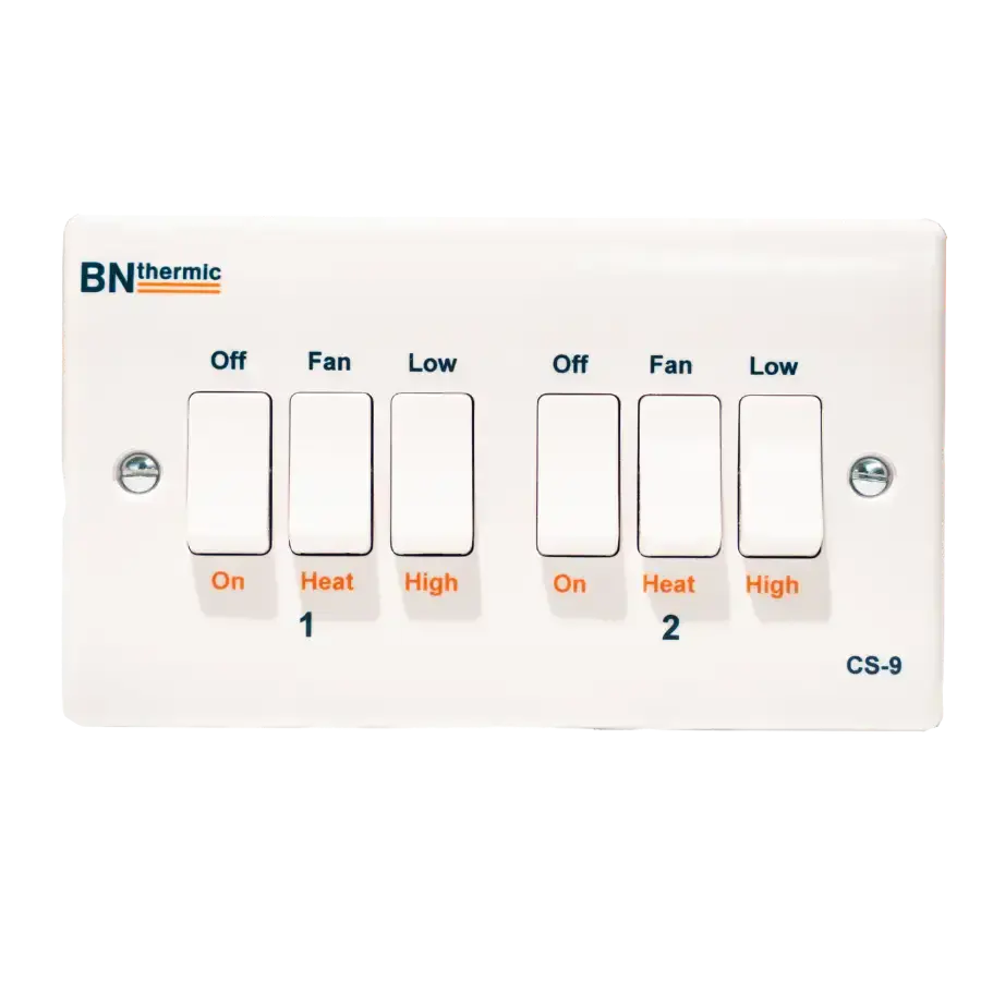 BN Thermic CS-9 Double Control Switch for 2 Fan Heaters