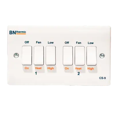 BN Thermic CS-9 Double Control Switch for 2 Fan Heaters